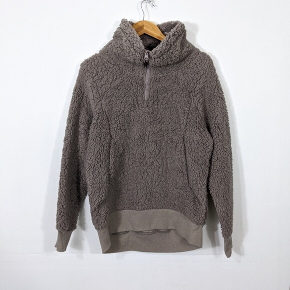 Z by Zella Power Up Faux Shearling Pullover Size M